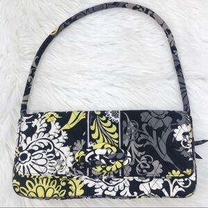 𝅺vera Bradley Knot Just A Clutch Purse Gray Black